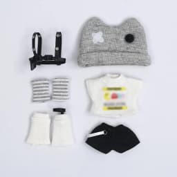 OB11 Clothes Hat Short Sleeve T-Shirt Shorts Socks Cute Suit Shoes for Molly, Bitsu11, YMY, GSC Body, 1/12bjd Doll Accessories