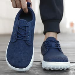 Men's Mesh Wide Toe Shoes Minimalist Comfortable Lightweight Walking Shoes Daily Outdoor Breathable Travel Men's Flat Sneakers