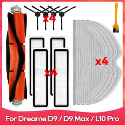 Fit For ( Dreame D9 Max, L10 Pro, D9 Pro, D9 Mistral Pro, Trouver Robot LDS Vacuum-Mop Finder ) Part Brush Mop Filter Water Tank