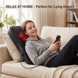 Electric Cervical Massager Waist Back Shoulder Neck Kneading Heated Deep Muscle Car and Home Use Massage Pillow Gift for Elders