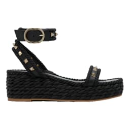 2026 Spring/Summer New Wedge Heel Studded Roman Platform Ankle Strap Thick Sole Casual Versatile Beach Sandals For Women