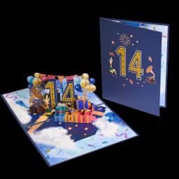 Anniversary Card, Pop Up 1st 18th 21th Birthday Card, Anniversary Number Greeting Cards for Wedding Wife Husband Girlfriend