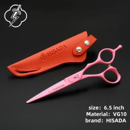 HISADA Hairdressing Scissors 6 Inch Yellow High-End Scissors VG10 Material Is Sharp and Wear-Resistant Scissors Tool