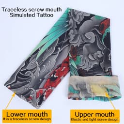 Ultra thin seamle Tattoo Flower Arm For Men Women Cool Travel Cycling Elastic Scratch Resistant Sunscreen Arm Sleeves Accessorie
