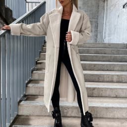 2025 Turn-Down Collar PU Leather Women Long Jacket Autumn Winter Thick Warm Outerwear Solid Belt Streetwear Coats Dropshipping