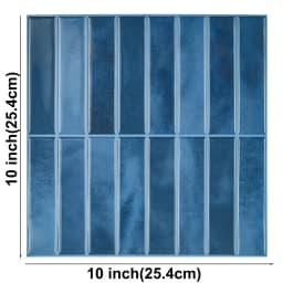 10 Sheets Peel and Stick Tiles 3D Waterproof Wall Tiles for Living Room RV PVC Wall Panels Interior Wall Decoration