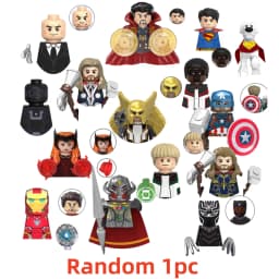 Blind Box Mini Building Blocks G0139 Figures Big Goblin Spiderman Iron Man Venom Captain Hawk Deadpool Armor Christmas Gift Toy
