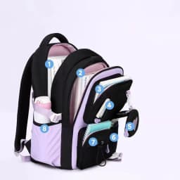 Love Pattern School Bag Backpack Pencil Case lunch bag Three Piece Set Nylon Fabric Waterproof Boy Girl Teenagers Trend Backpack