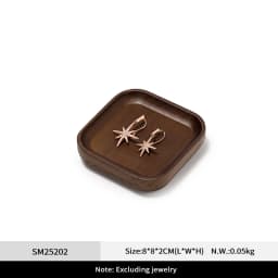 Oirlv Wooden Jewelry Tray Set Ring Storage Box Necklace Display Stand Watch Storage Box Entrance Decoration Car Key Organizer