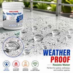 Self‑Leveling White Granite Epoxy Coating 500g Garage Warehouse Floor Paint