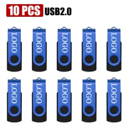 10pcs/lot USB 2.0 USB Flash Drive Flash Memory Card 32GB Pendrive 64GB Usb Stick 4GB 8GB 16GB Memory Stick U Disk Free Logo