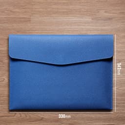 A4 File Folder PU Leather Document Holder Waterproof Portfolio Envelope Folder Case Magnetic Button Customized Initials