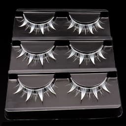 White lashes full strips Natural manga False Eyelashes DIY Wispy Strip lash For Women Halloween Christmas Party makeups