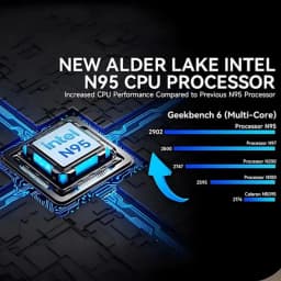 GMKtec G3S Mini PC Intel N95 3.4GHz Dual DDR4 Dual M.2 SSD 4K Dual HDMI WiFi 5 BT5.0 Gigabit LAN Desktop Computer