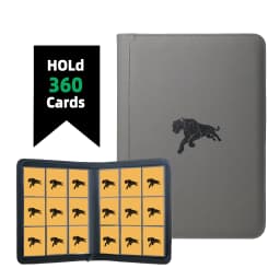 360 Cards Trading Card Binder 9-Pocket PU Leather Album, Portable Card Holder for TCG Game Cards Sports Cards, Collector Album
