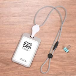 ID Accessories with Lanyard Badge Holder Transparent Adjustable Identification Card Holder Portable Cardholder