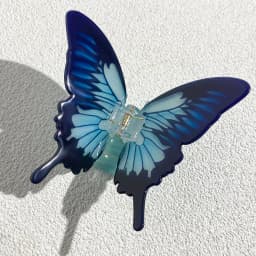 Blue Gradient Color Butterfly Acrylic Big Hair Claw Clip For Women Girls New Fixed Ponytail Crab Clamp Hair Accessories Tool