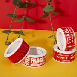 150pcs Fragile Stickers Roll Fragile or Bend Handle with Care 2.5cm*7cm Shipping Label Packaging Remind Labels Thank You Sticker