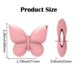 Silicone Butterfly Shaped Lip Balm Holder Keychain Cute Design Multiple Colors Perfect For Handbag Backpack Daily Travel Use