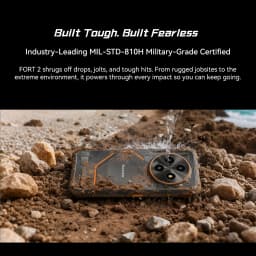 Blackview FORT 2 [No EU Charger] Rugged Smartphone 24(8+16)GB+256GB 5000mAh 18W Android 15  6.56'' HD+ IPS NFC/GPS  Dual SIM