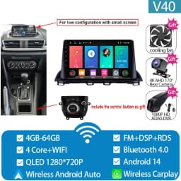 For Mazda 3 Axela 2014 - 2019 Mazda CX-4 CX4 2016 -2018 Car Radio Android Auto GPS Navigation Multimedia Video Player No DVD