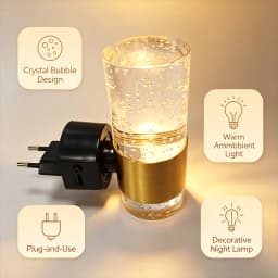 Night Light 3000K Night Lights Plug into Wall LED Nightlight with 0-100LM Adjustable Brightness Automatic Night Light for Room