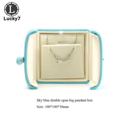 Double Open Button Jewelry Box Valentine's Day Birthday Surprise Gift Ring Pendant Stud Necklace Box Jewelry Boxes and Packaging
