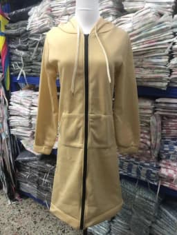 Long Zip Hooded Sweat Jacket For Women Drawstring Long Sleeve Outerwear With Side Pockets For Cold Season Daily Matching