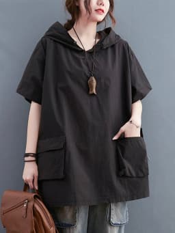 plus Size Loose Fit ort Sve Women's T-irt Korean Sle Belly Covering Slimming Top Summer Trendy plus Size Sister