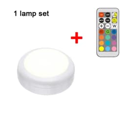 Melery LED Night Light Adhesive Sticker Battery Dimmable Multicolor Cabinet for Bedroom Kitchen Bathroom Drawer Wall Puck Lamp