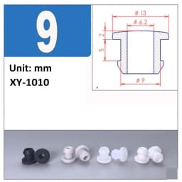 Black Silicone Rubber Snap-on Grommet Hole Plugs End Caps Bung Wire Cable Protect Bush 4.5mm-30mm