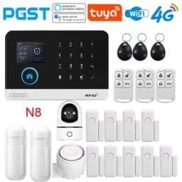 PGST Home Anti-Theft Alarm, Smart Home Wireless Alarm System, WiFi, 4G Tuya Intelligent Application, Working Together with Alexa
