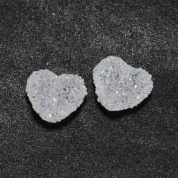 4pcs Shiny Hearts Shape Resin Pendant Charms for Earrings Necklace Jewelry Making Diy Supplies Accessories Phone Case Decoration