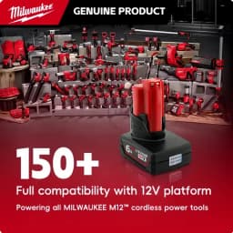 Milwaukee M12 REDLITHIUM HB 6.0Ah Extended Capacity Battery – 12V Rechargeable for M12 Cordless Tools (Model: 48-11-2402)
