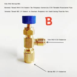 Refrigeration Charging Air Conditioning Adapter For R410A R22 1/4" Liquid Safety Valve Hose R22 Copper Adapter Hand Tool