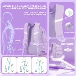 School Backpack for Girls, Teens Backpack Elementary School Bag, Lightweight Large Capacity Cute Backpack Junior High Backpack