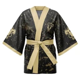 2026 New Pattern Men's Black and Red Gradient Japanese Outdoor Kimono