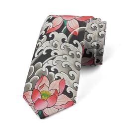 Anti-tattoo pattern printed tie men's 8cm wide casual business tea party shirt with tie knitted polyester fashion tie ladies