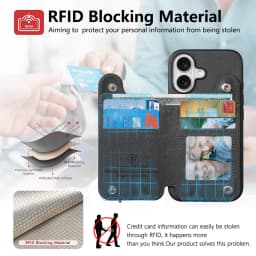 Zipper Cards Solt Wallet Leather Case for iPhone 17 16 15 13 Pro Max 14 Plus 16Pro 15Pro Elastic Rope Wrist Leather Cover