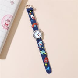 Spaceman Children Watch For 1-15 Years Old Boys Soft Silicone Cartoon Kid Wristwatch Clock