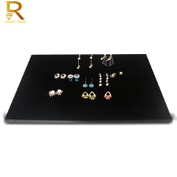 1pc Velvet Earring Jewelry Holder Soft Sponge Stud Organizer Store Counter Jewelry Pad Raiser Ring Storage Display Stand Sheet