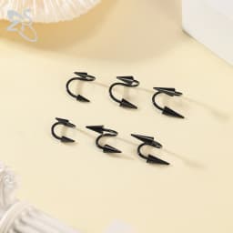 ZS 1 PC 16G Stainless Steel Twisted Nose Ring For Men Women Cone Spike Spiral Helix Cartilage Rings Lip Eyebrow Piercing Jewelry