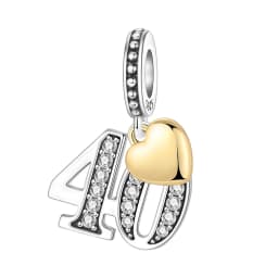 Original 15th 16 18 20 21 Anniversary Birthday Wedding S925 Sterling Silver Bead Pendant Fit Bracelet Necklace DIY Jewelry Gifts