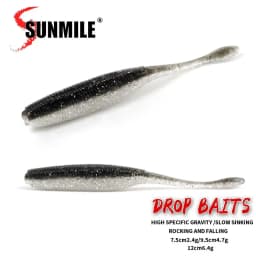 SUNMILE Fishing Lures Drop Soft Baits 7.5/9.5/11.5cm Soft Lure Iscas Artifical Baits Leurre Louple for Bass Pike Fishing Baits