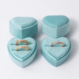 Velvet Heart Ring Box Proposal Engagement Romantic Luxury Jewelry Gift Box Wholesale Custom Logo Bulk Supplier Factory Direct