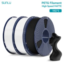 SUNLU 3KG High Speed Matte PETG Filament 1.75mm 1kg Spool (2.2lbs) High Speed Printing Filament Fit Most FDM Printer