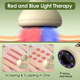 USB Rechargeable Abdominal Massager for Hot Compress and Adjustable Guasha Cupping Intensity Arm and Leg Massage Handheld