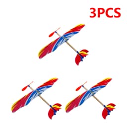 1-20PCS DIY Hand Throw Flying Planes Elastic Rubber Band Powered Flying Airplane Plane Model Toys For Children