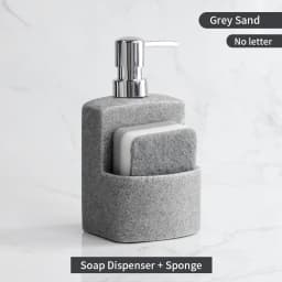 Kitchen Accessories Sink Countertop Liquid Hand Soap Dispenser Pump Bottle Caddy with Storage Compartment Holds Stores Scrubbers