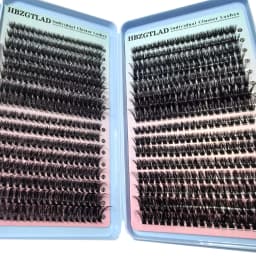 HBZGTLAD 32rows Fluffy Thick Eyelash Clusters Wispy Individual Lashes 30D-100D Mix Eyelash Extensions False Eyelashes